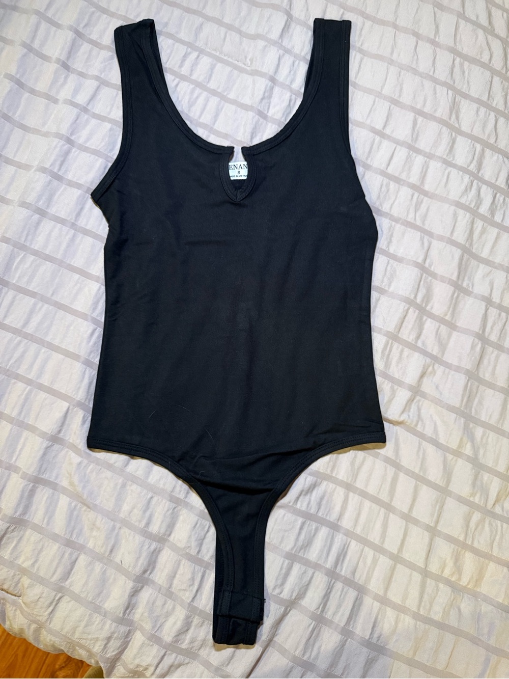 Zenana Outfitters Thong Style Tank Bodysuits in Black and Green-Set of 2 - Picture 4 of 6